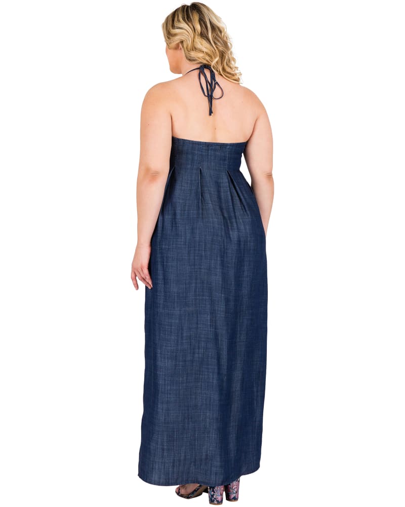 Plus size jean maxi dress clearance